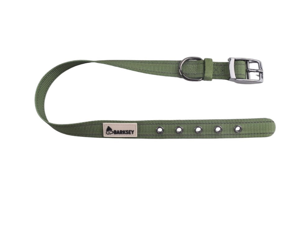 Barksey Green dog Collar
