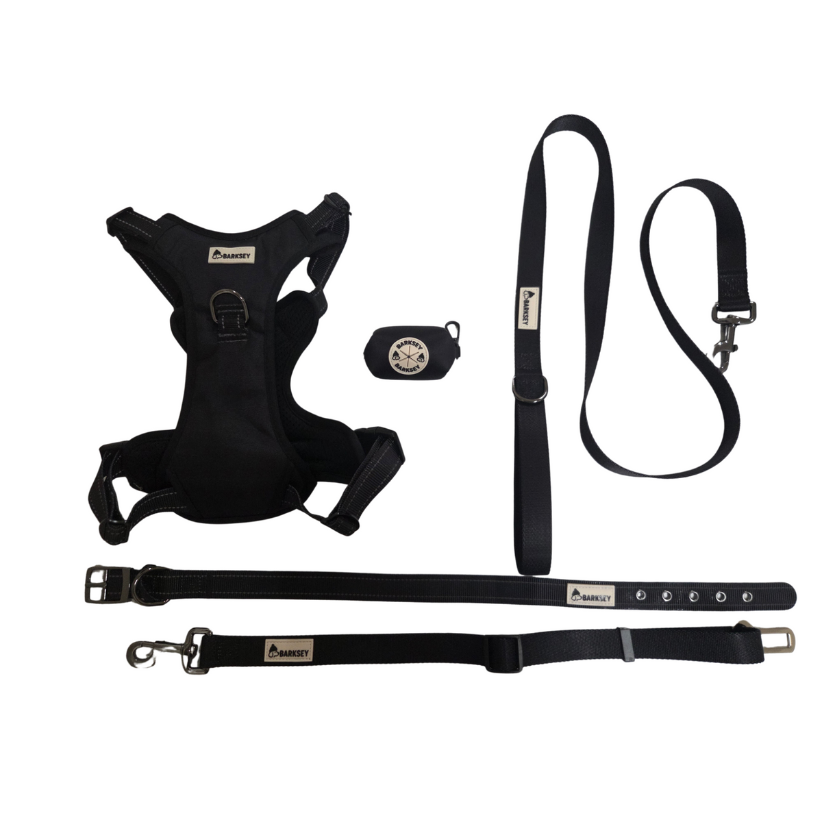 Barksey Black Adventure Walking Set